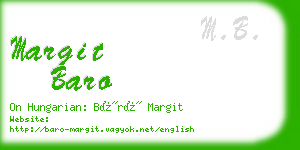 margit baro business card